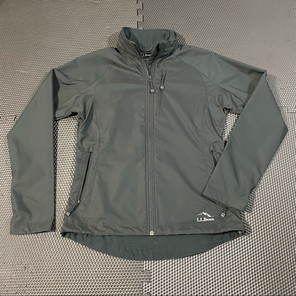 LL Bean Windbreaker Jacket Women’s Size XS Black Full Zip